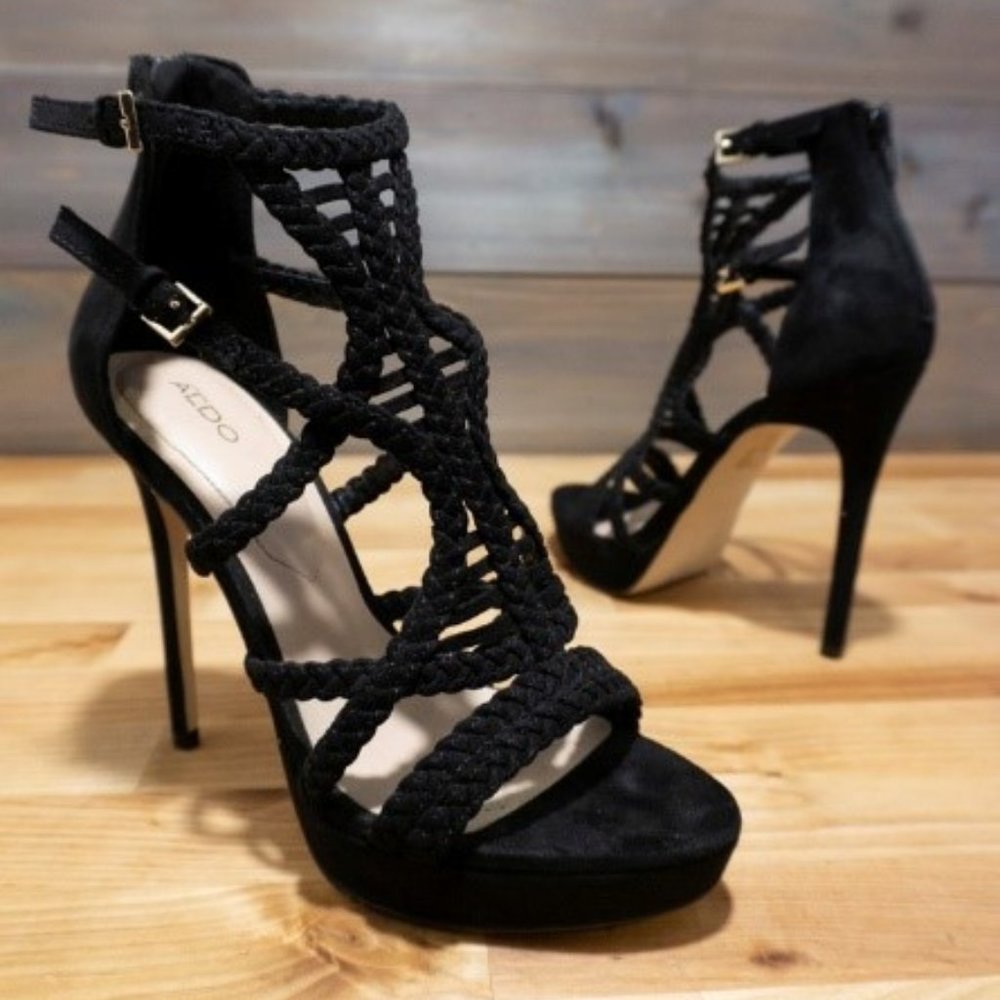 Porella Strappy Braided Heels